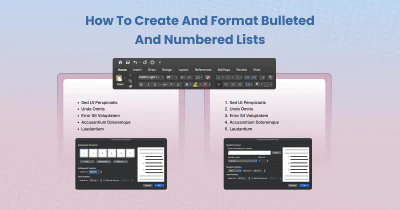 How to Create and Format Bulleted and Numbered Lists