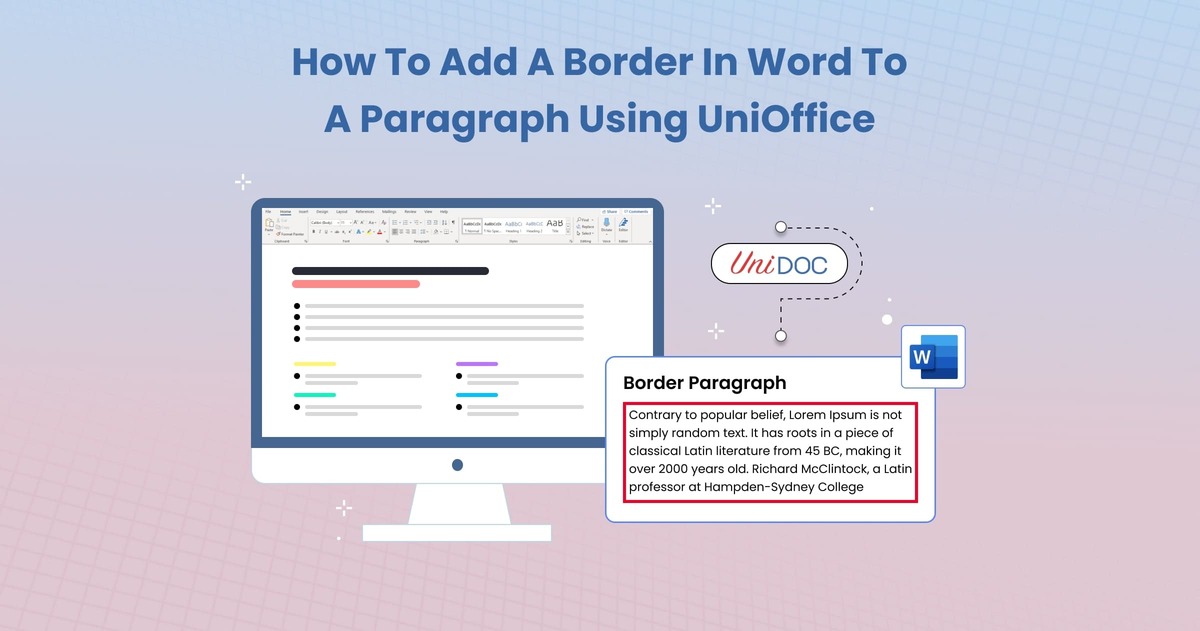 How to Add a Border in Word to a Paragraph using UniOffice