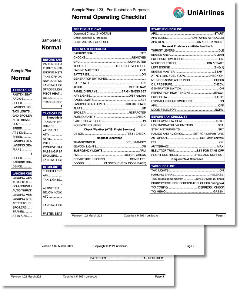 Aviation Checklist