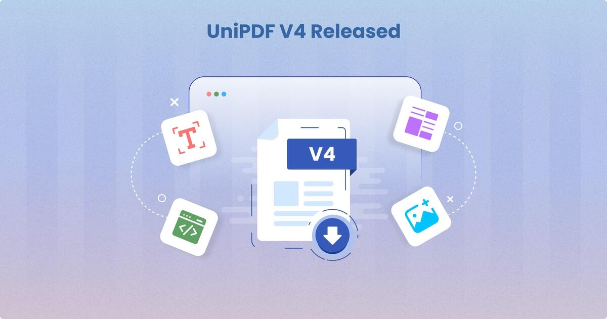 UniPDF v4 Released