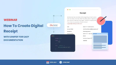 How to Create Digital Receipts with UniPDF for Easy Documentation.